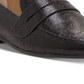 Enzo Angiolini महिलाओं के टैज़लिन लेदर क्लोज्ड टो लोफर्स, काले रंग के, साइज़ 7 M