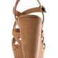 American Rag Women's Arielle Faux Leather Strappy Wedges Brown Size 8.5 M