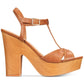American Rag Women's Jamie1 Peep Toe Special Occasion Ankle Strap Sandals Brown Size 8 M