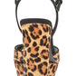 Nine West Women's Gail Leopard Sandal Brown Size 7 M