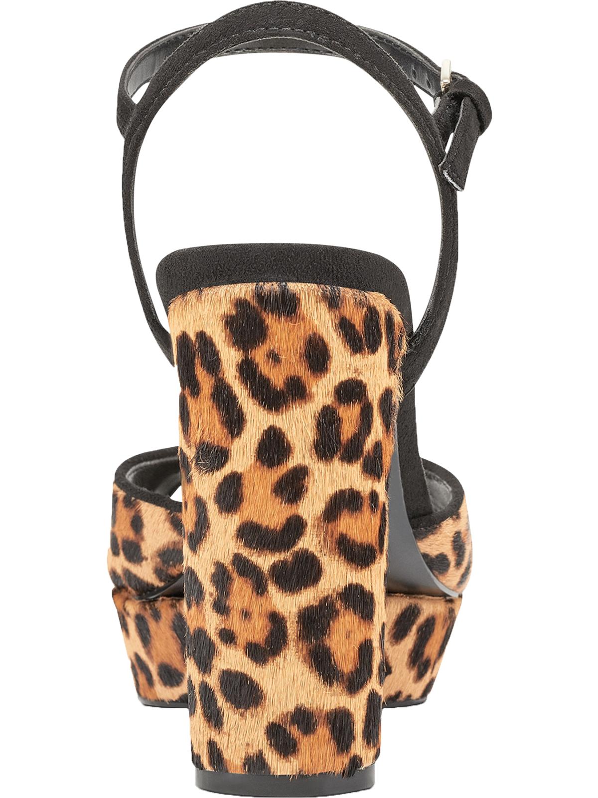 Nine West Women's Gail Leopard Sandal Brown Size 7 M