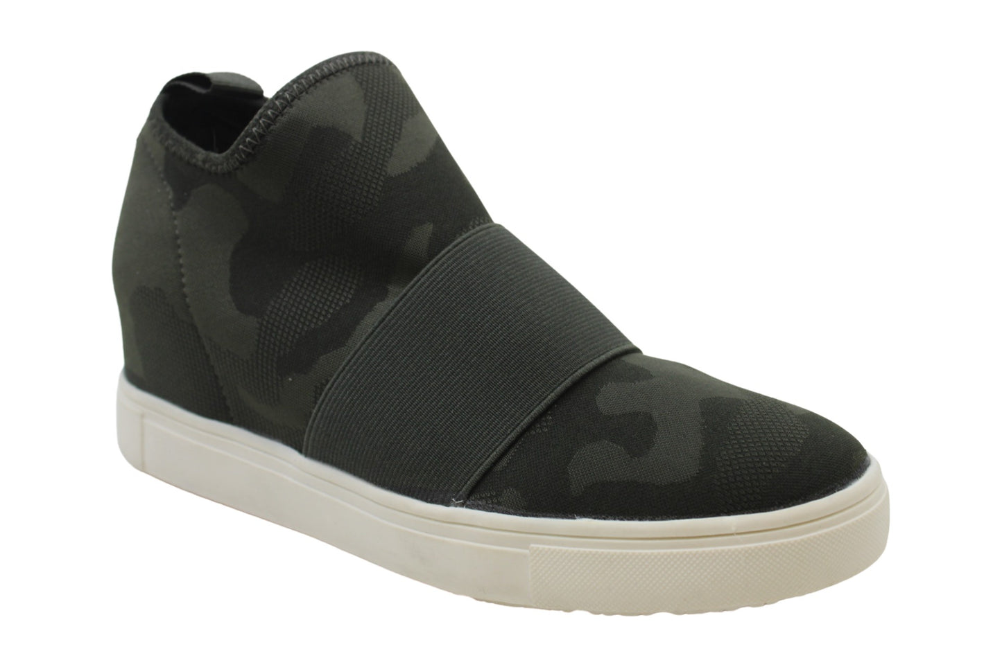 Material Girl Women's Camouflage Cushioned Lug Sole Quila Round Toe Platform Slip on Athletic Sneakers Green Size 10 M
