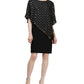 SL Fashions Women's Metallic Popover Dress Black Size 8