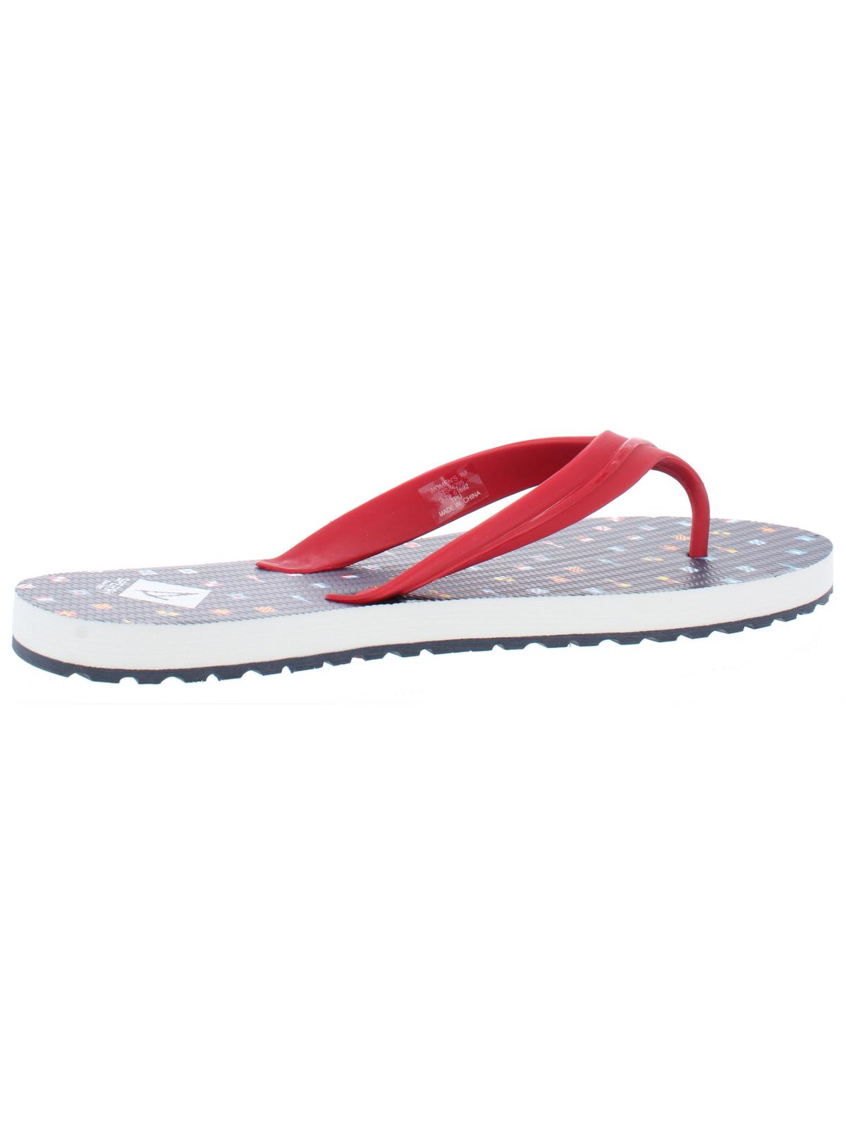 Sperry Women's Warf Thong Slip on Flip-Flops Red Size 8 M