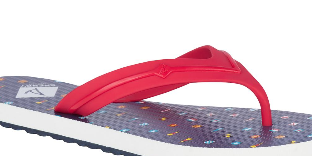 Sperry Women's Warf Thong Slip on Flip-Flops Red Size 8 M