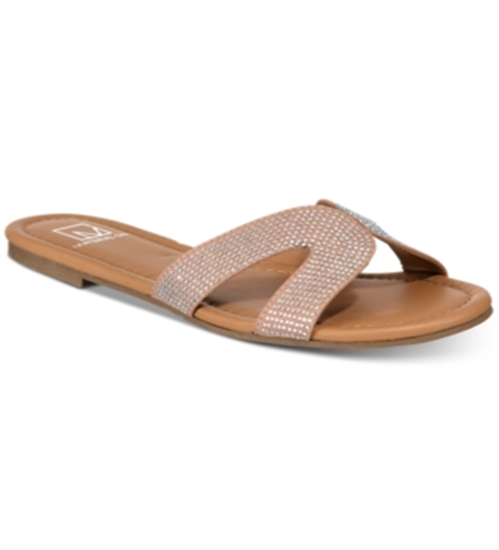 Material Girl Women's Macelina Open Toe Casual Slide Sandals Pink Size 7 M