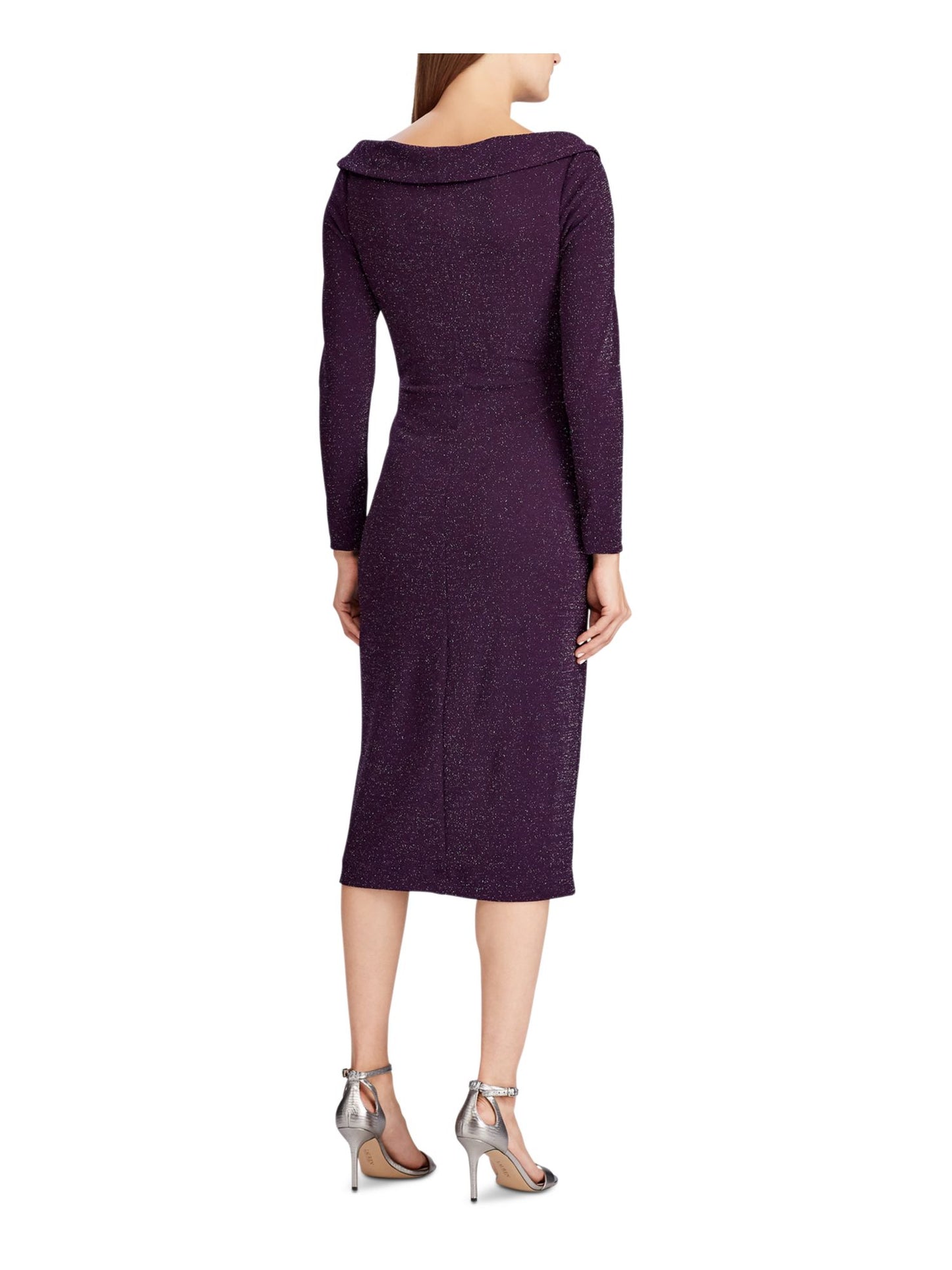 Ralph Lauren Women's Special Occasion Surplice Dress Purple Size 10 Petite