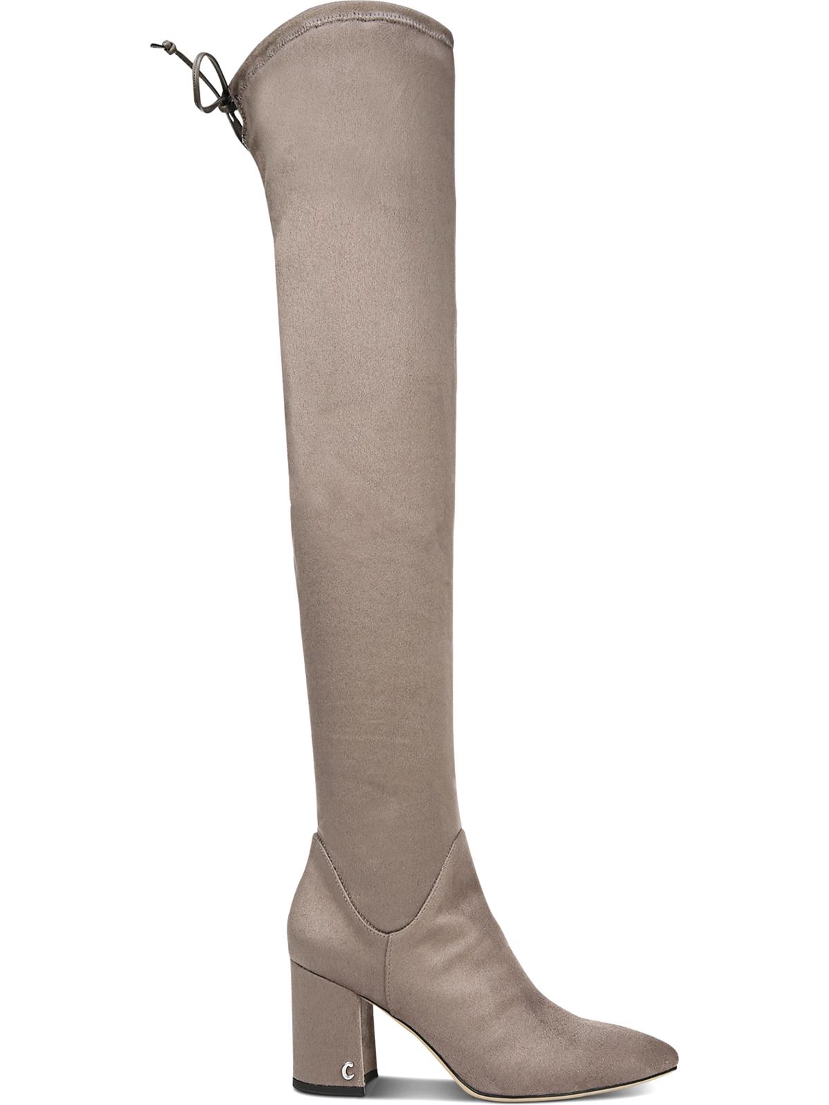 Circus by Sam Edelman Women's Hanover Lace Back Signature Thigh High Boots Gray Size 8.5 M