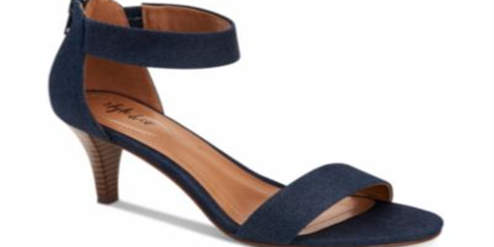 Style & Co Women's Paycee Open Toe Casual Ankle Strap Sandals Blue Size 12 M