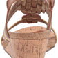Anne Klein Women's Sport Tilly Wedge Sandal Brown Multi  Size 9.5 M