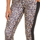 Ideology Women's Animal Print Fitness Athletic Leggings Black Size Medium