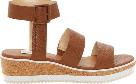 ED Ellen DeGeneres Women's Stassi Strappy Wedge Sandals Brown Size 6.5 M