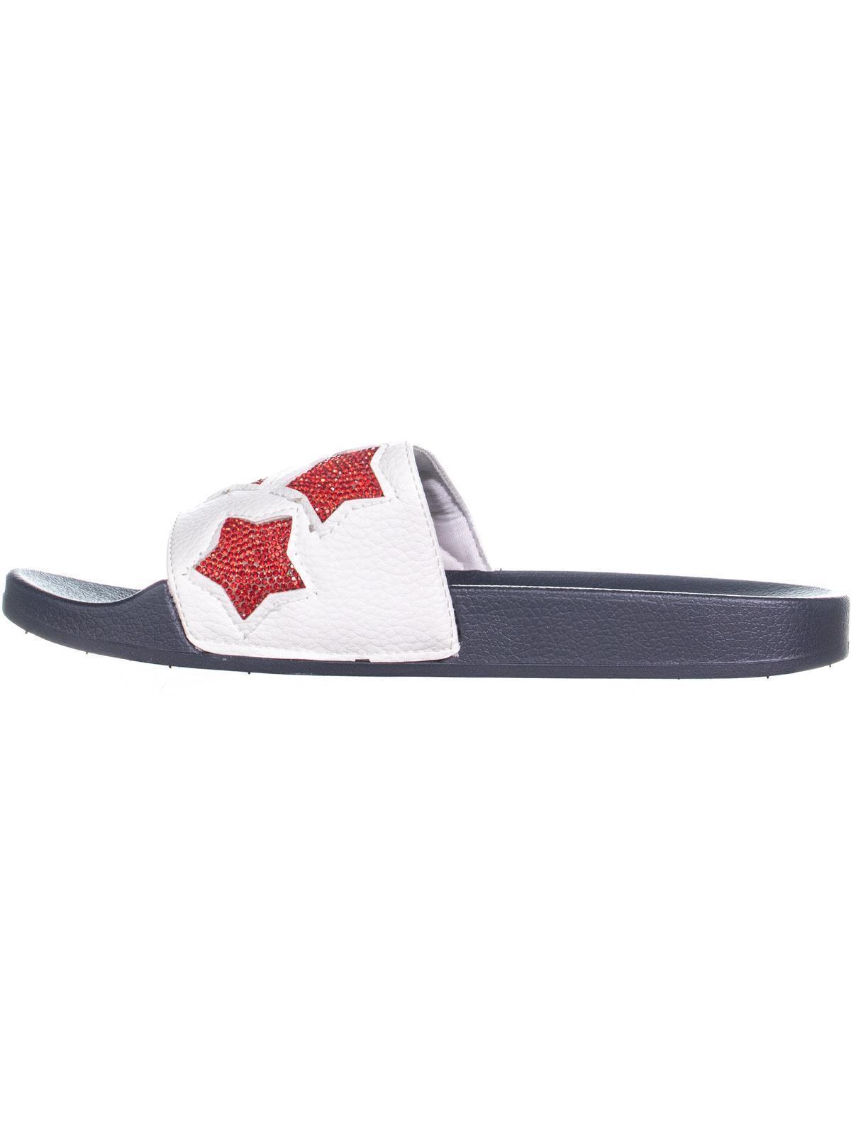 Kenneth Cole Reaction Women's Pool Spash Stars Slide Sandals Red Size 9 M