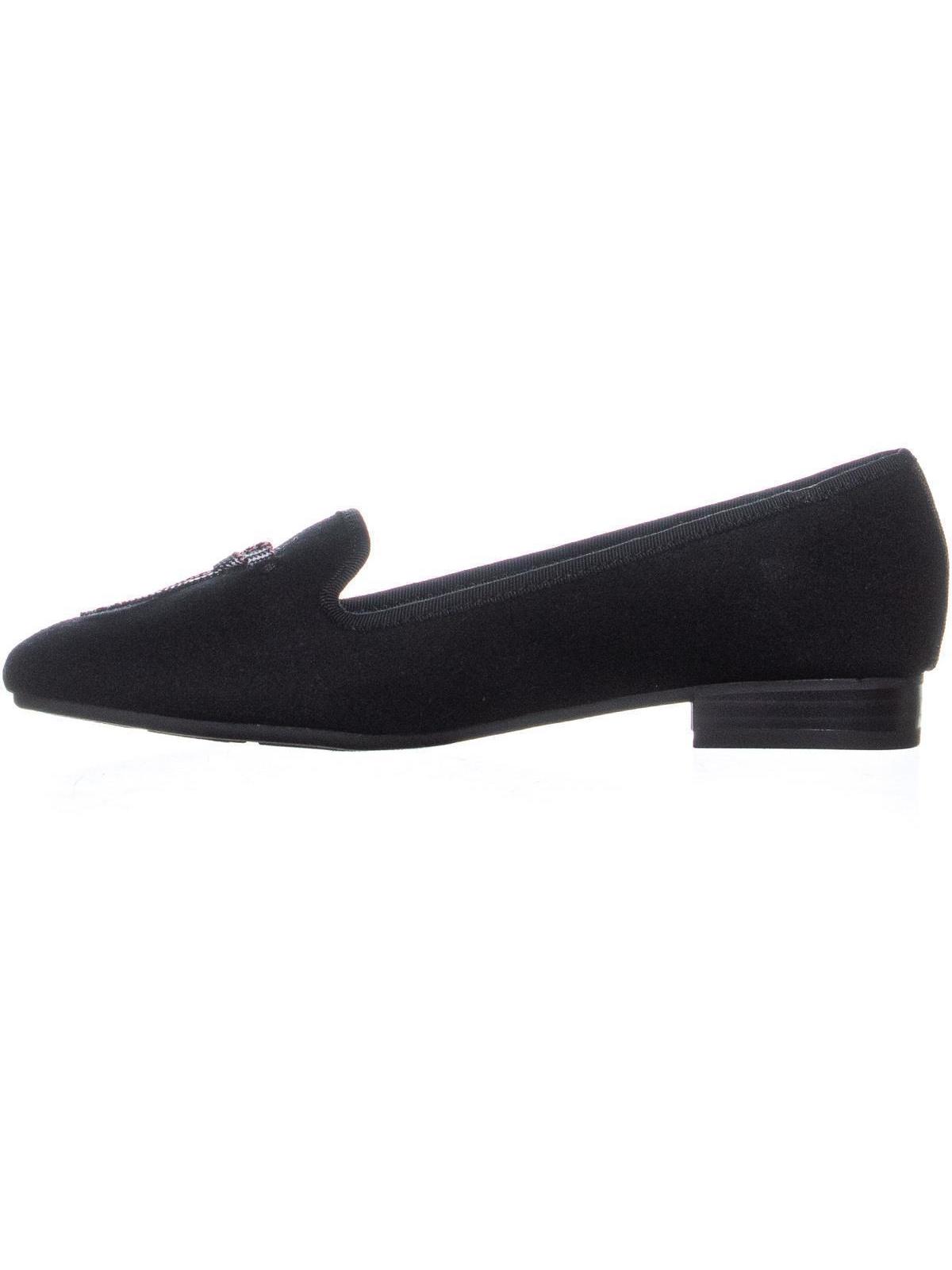Charter Club Women's Femmiie Fabric Round Toe Loafers Black Size 8