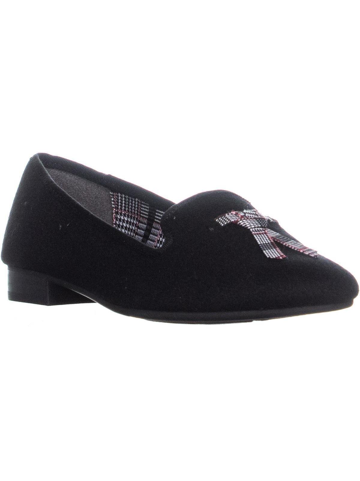 Charter Club Women's Femmiie Fabric Round Toe Loafers Black Size 8