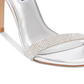 Steve Madden Women's Fabric Open Toe Special Occasion Ankle Strap Sandel Sliver Size 9 M