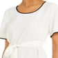 Alfani Women's Tie-Waist Top  White Size Small