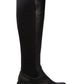 Steve Madden Women's Rino Leather Closed Toe Knee High Fashion Boots Black Size 5.5 M