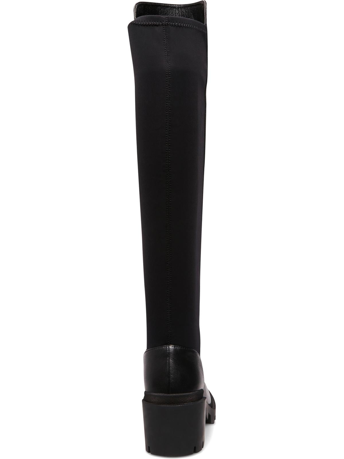 Steve Madden Women's Rino Leather Closed Toe Knee High Fashion Boots Black Size 5.5 M