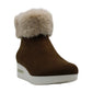 DKNY Women's Abri Wedge Bootie Brown Size 7