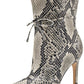 Nine West Women's Tirzah Dress Booties Natural black Snake Size 7.5M
