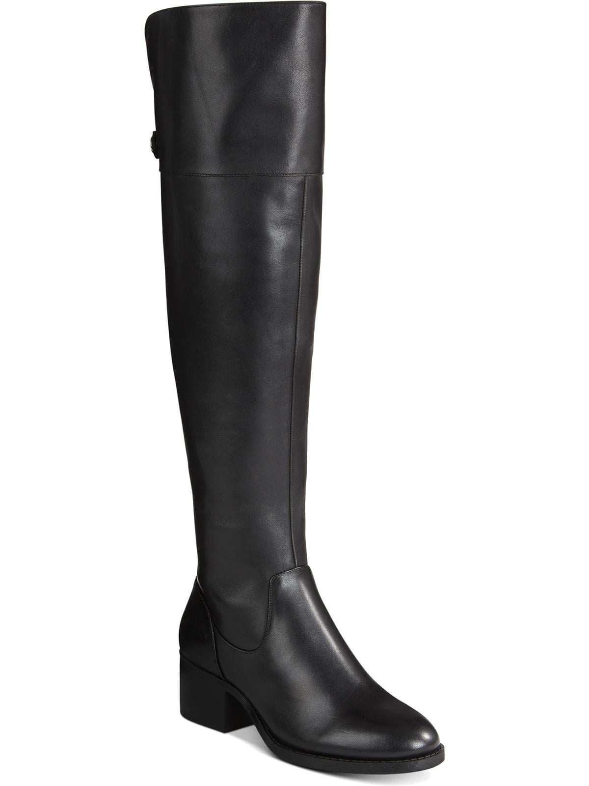 INC International Concepts Women's Karmenn Leather Tall Over the Knee Boots Black Size 9 M