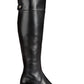 INC International Concepts Women's Karmenn Leather Tall Over the Knee Boots Black Size 9 M