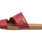 Kenneth Cole Women's Slim Square Cut Out Sandal Red Size 9 M