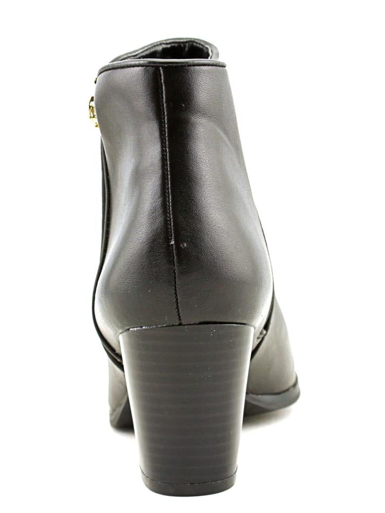 Style & Co Women's Jamila Leather Almond Toe Ankle Fashion Boots Black Size 6.5 M