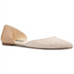 Nine West Women's Starship Leather Pointed Toe Ballet Flats Brown Size -8.5 M