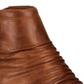 Baretraps Women's Posted Ankle Straps Ruched Cushioned Round Toe Stacked Heel Zip up Booties Brown Size 11 M