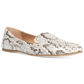 Steve Madden Women's  Snake Print Moc-Toe Studded Feather-s Pointed Toe Slip on Loafers White Size 11 M