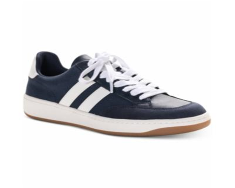 American Rag Women's Striped Cushioned Shaley Round Toe Lace up Athletic Sneakers Blue Size 10 M