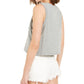 Levi's Women's  Printed Sleeveless Crew Neck Tank Top  Gray Size Medium