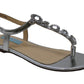 Betsey Johnson Women's SB Laur Open Toe Casual Ankle Strap Sandals Gray Size 5.5 M