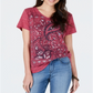 Style & Co Women's  Blend Short Sleeve V Neck T-Shirt Pink Size XS