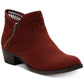 American Rag Women's Perforated Abby Round Toe Block Heel Booties Reb Size 6 M