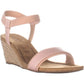 Alfani Women's Gillee Fabric Open Toe Casual Ankle Strap Sandals Pink Size 7.5 M