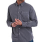 BARBOUR Men's  Logo Graphic Collared Work Dress Shirt Black Size XXL