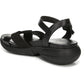 Naturalizer Women's Finlee Leather Sandal Black Size 5 M