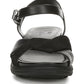 Naturalizer Women's Finlee Leather Sandal Black Size 5 M