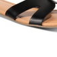 Material Girl Women's Cushioned Acelina Round Toe Slip on Slide Sandals Black Size 6.5 M