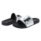 Material Girl Women's Pool Slides Paige Mirrored Flat Gray Size 6M