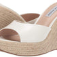 Steve Madden Women's Micah Wedge Sandal White Size 7 M