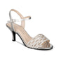 Caparros Women's Quirin Suede Open Toe Special Occasion Ankle Strap Sandals Silver Size 9 M