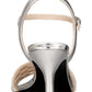 Caparros Women's Quirin Suede Open Toe Special Occasion Ankle Strap Sandals Silver Size 9 M