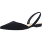 Alfani Women's Slingback Cushioned Comfort Ryann Pointed Toe Block Heel Slip on Leather Flats Black Size 6 M
