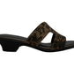 Karen Scott Women's Open Toe Casual Slide Sandals Brown Size 6M