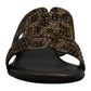 Karen Scott Women's Open Toe Casual Slide Sandals Brown Size 6M