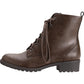 American Rag Women's Round Toe Block Heel Lace up Booties Brown Size 7 M